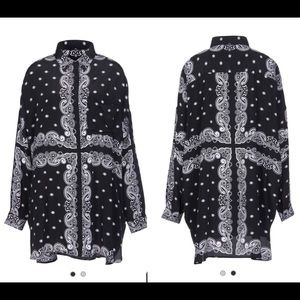 Ooh🔥 KENDALL + KYLIE S Silk Tunic Top Shirt Dress